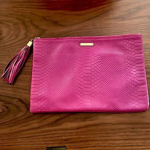 Gigi large clutch purse violet color